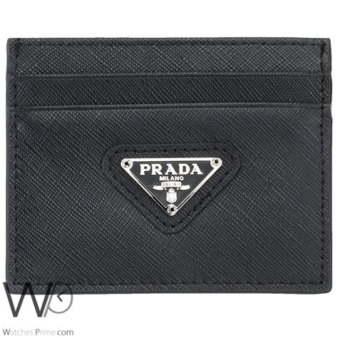 prada card logo card holder|Prada card holder wallet.